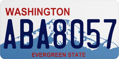 WA license plate ABA8057