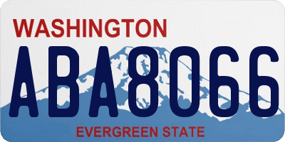 WA license plate ABA8066