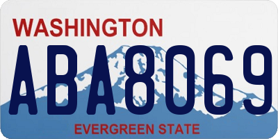 WA license plate ABA8069