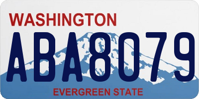 WA license plate ABA8079