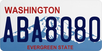 WA license plate ABA8080