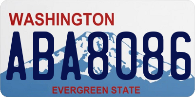 WA license plate ABA8086