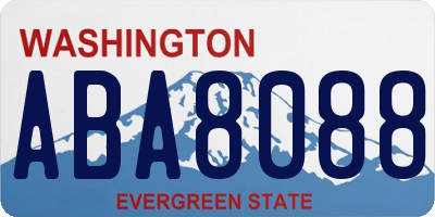 WA license plate ABA8088
