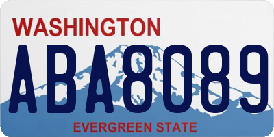 WA license plate ABA8089