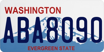 WA license plate ABA8090