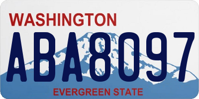WA license plate ABA8097