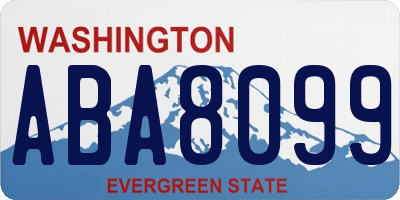 WA license plate ABA8099