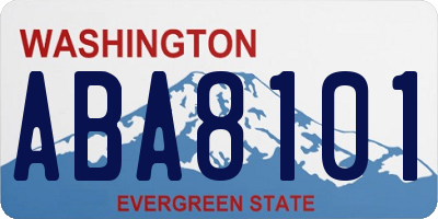 WA license plate ABA8101