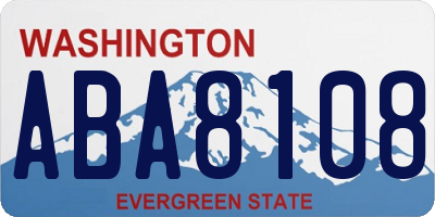 WA license plate ABA8108