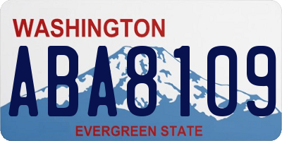 WA license plate ABA8109