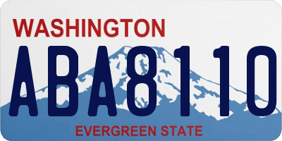 WA license plate ABA8110
