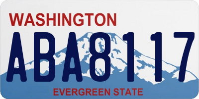 WA license plate ABA8117
