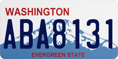 WA license plate ABA8131
