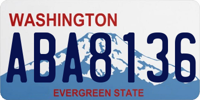 WA license plate ABA8136