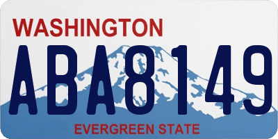 WA license plate ABA8149