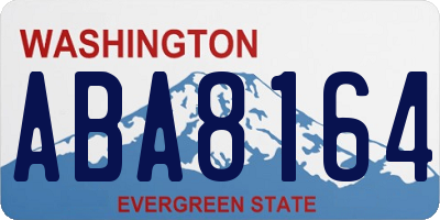 WA license plate ABA8164