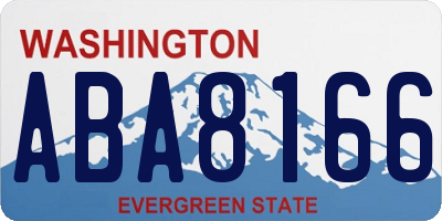 WA license plate ABA8166