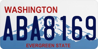 WA license plate ABA8169