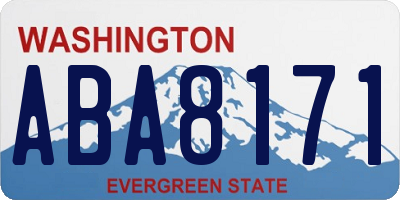 WA license plate ABA8171