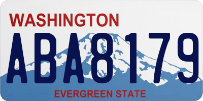 WA license plate ABA8179