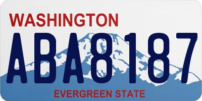 WA license plate ABA8187