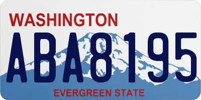 WA license plate ABA8195
