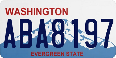 WA license plate ABA8197