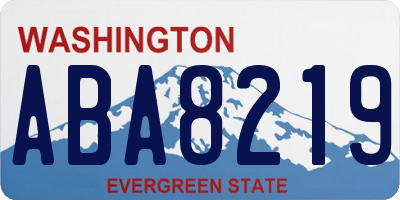 WA license plate ABA8219