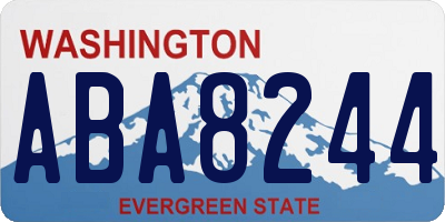 WA license plate ABA8244