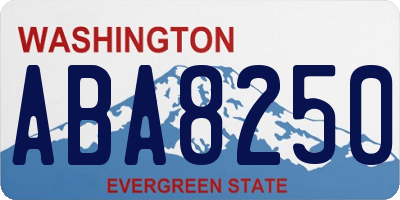 WA license plate ABA8250