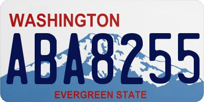 WA license plate ABA8255