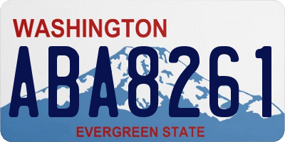 WA license plate ABA8261
