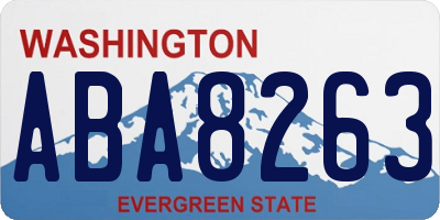 WA license plate ABA8263