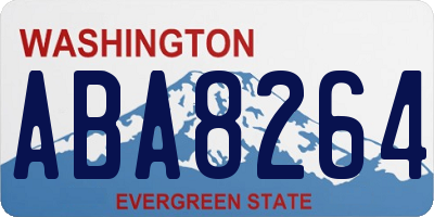 WA license plate ABA8264