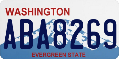 WA license plate ABA8269
