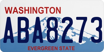 WA license plate ABA8273
