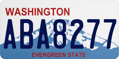 WA license plate ABA8277