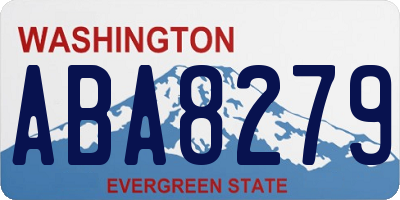 WA license plate ABA8279