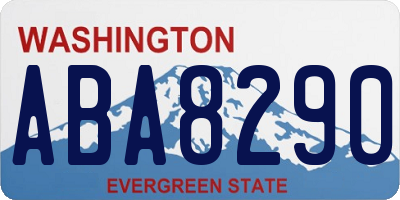 WA license plate ABA8290