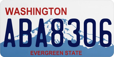 WA license plate ABA8306