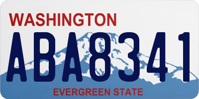 WA license plate ABA8341