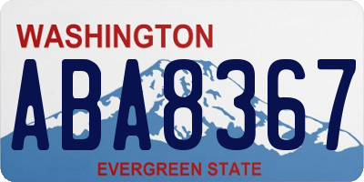 WA license plate ABA8367