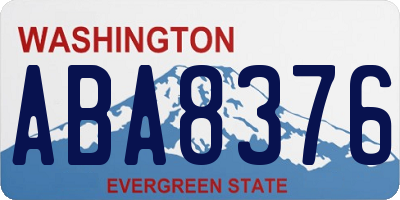 WA license plate ABA8376