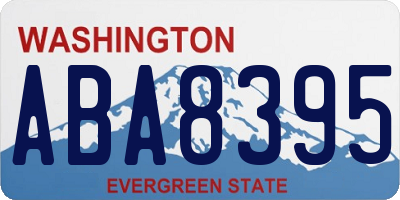 WA license plate ABA8395