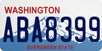 WA license plate ABA8399
