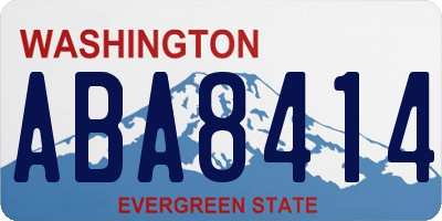 WA license plate ABA8414