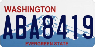 WA license plate ABA8419