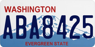 WA license plate ABA8425