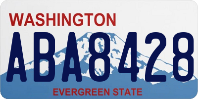 WA license plate ABA8428
