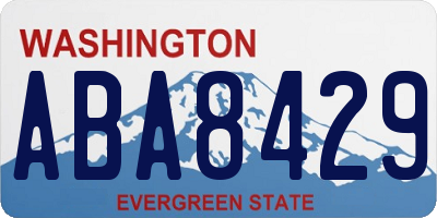 WA license plate ABA8429